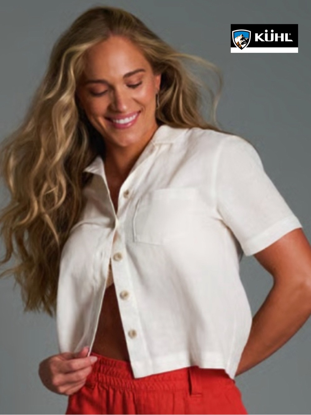 Kuhl LUISA Women S Short Sleeve Button Front Shirt